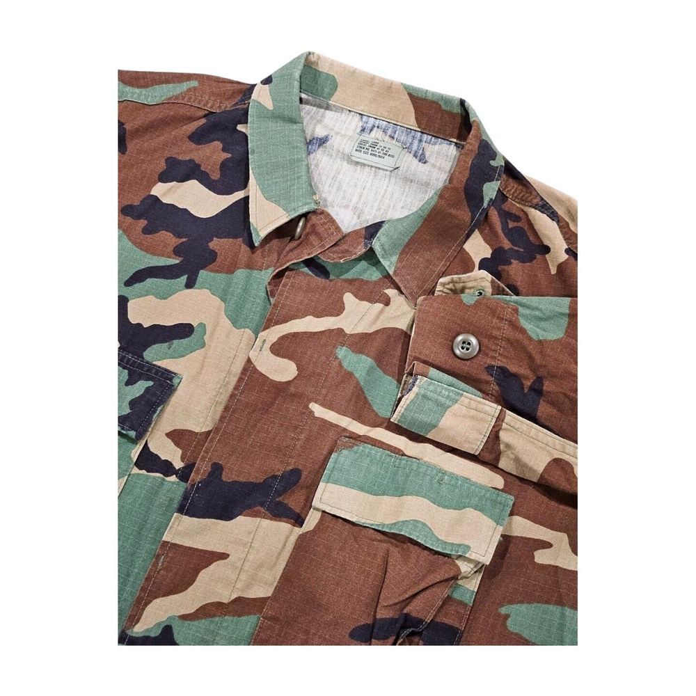 Army Issue Shirt Jacket Shacket Camouflage Long Sleeve‎ Button Up Men's LT
